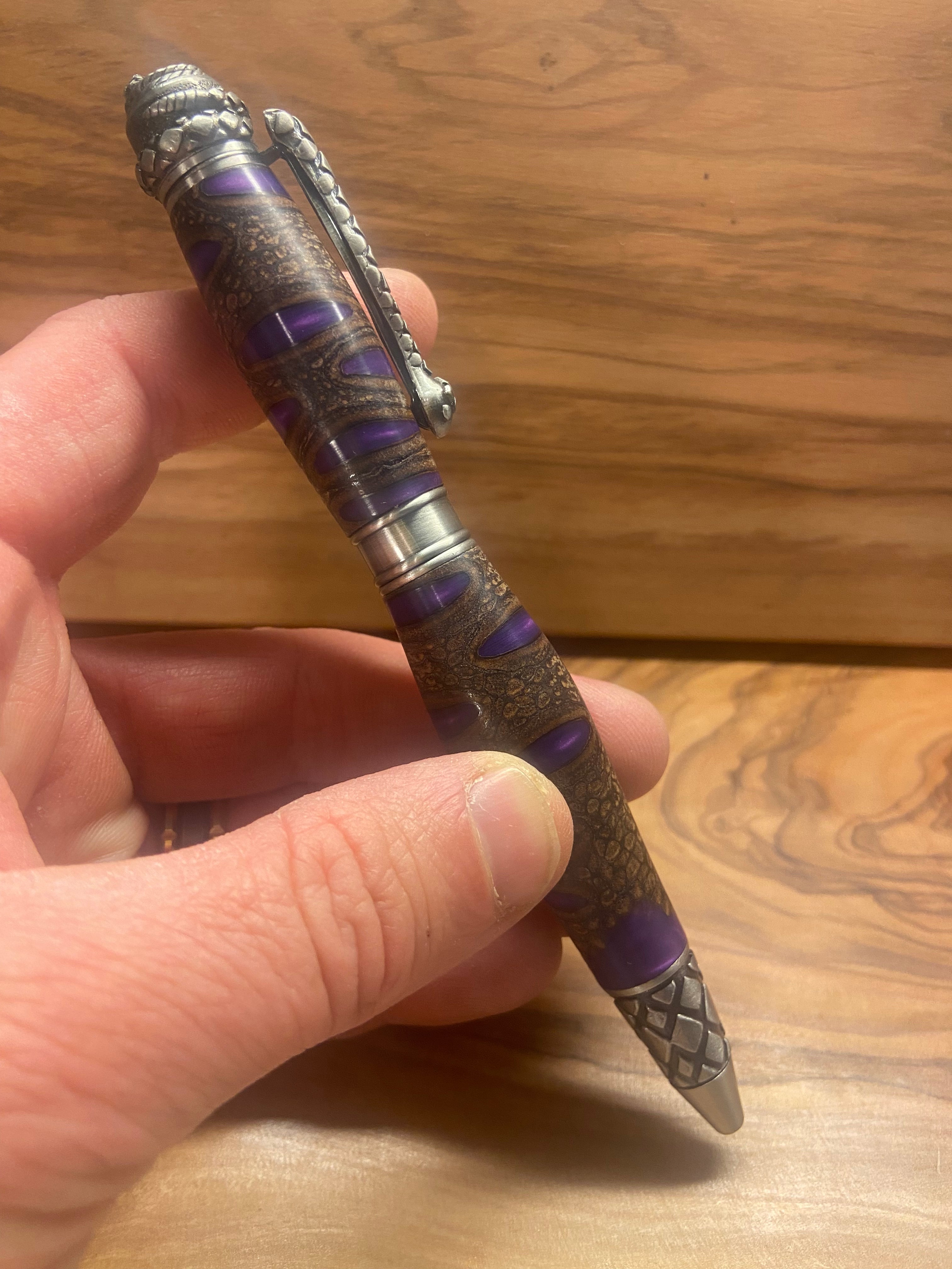 Purple Banksia Pod Serpent Twist Pen