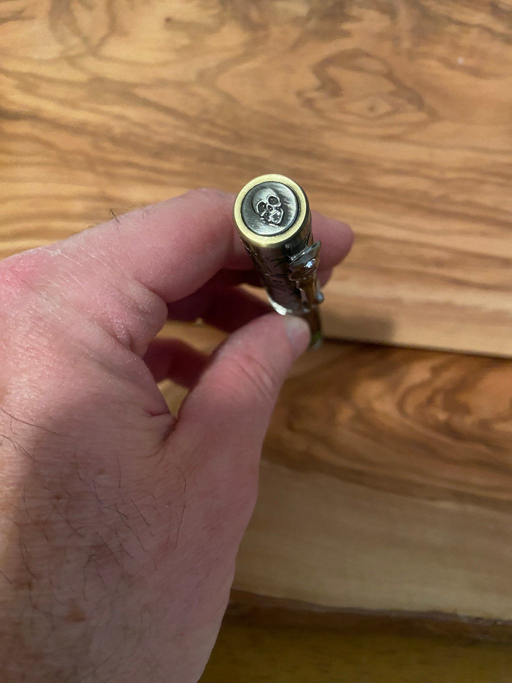 Oozing Antique Brass/Silver Ghost Pen