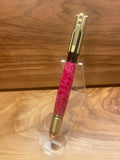Pink and Brass Handgun Click Pen