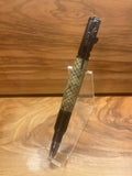 Prairie Rattlesnake Skin Black Enamel 30 Caliber Bolt Action Pen