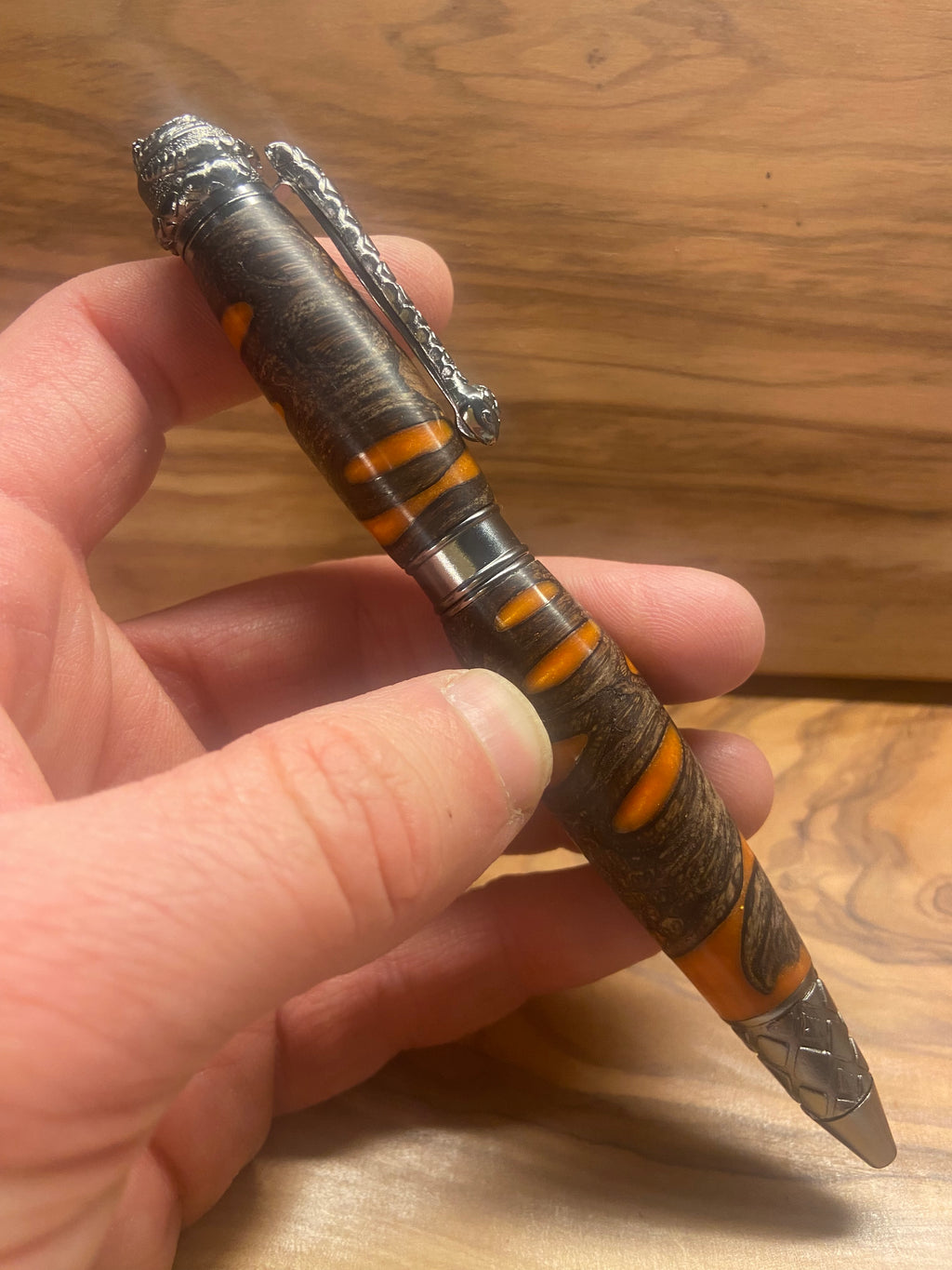 Orange Banksia Pod Serpent Pen