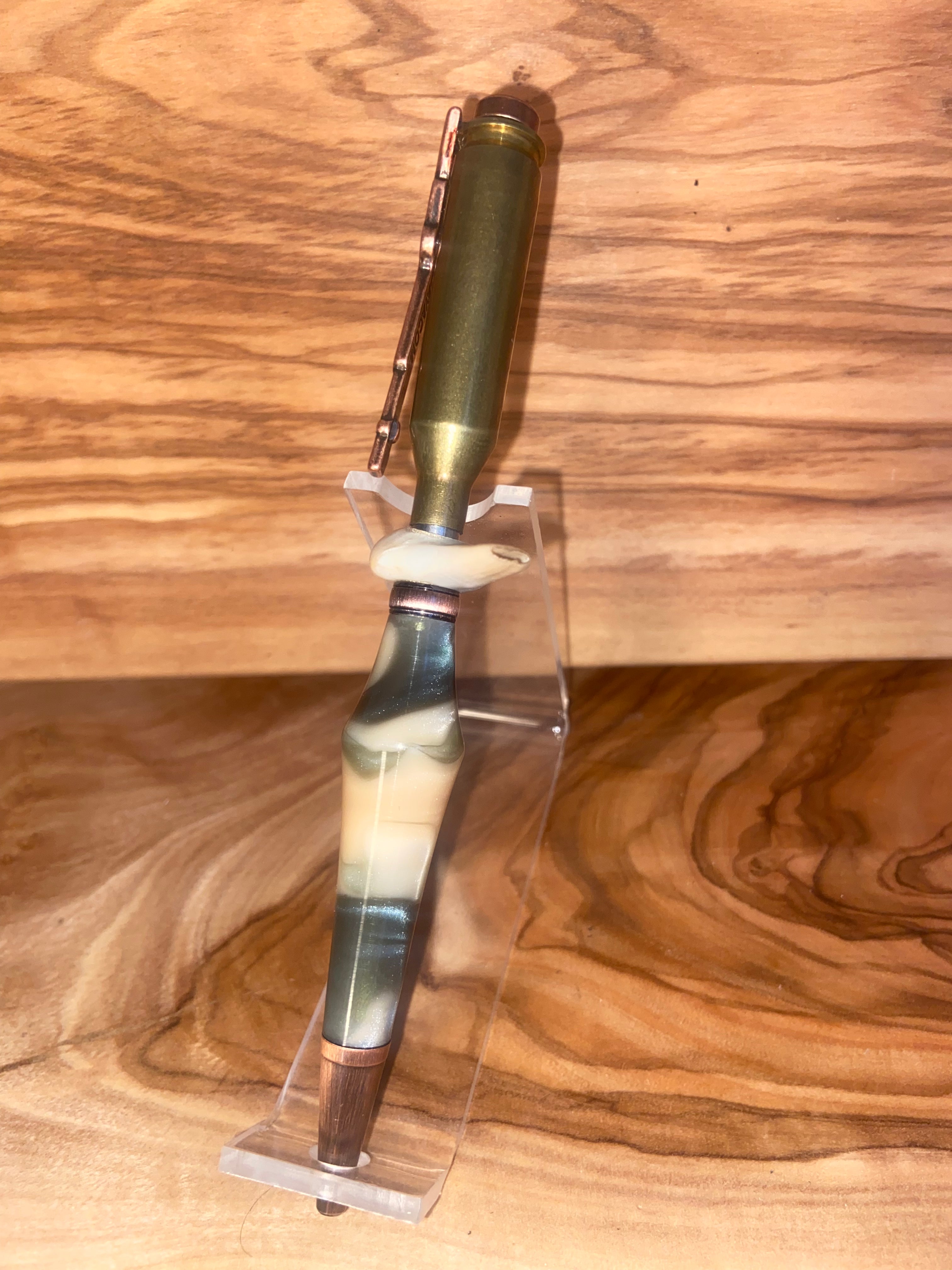 Lucky Shot Elk Ivory Winchester .243 Desert Camo Bullet Twist Pen