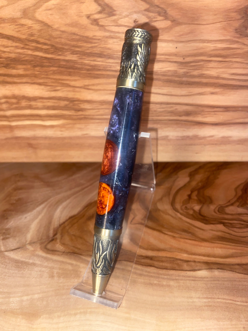 Phoenix Rises Antique Brass Twist Pen