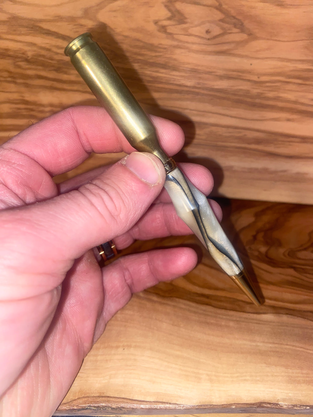 Abalone Winchester .243 Bullet Twist Pen