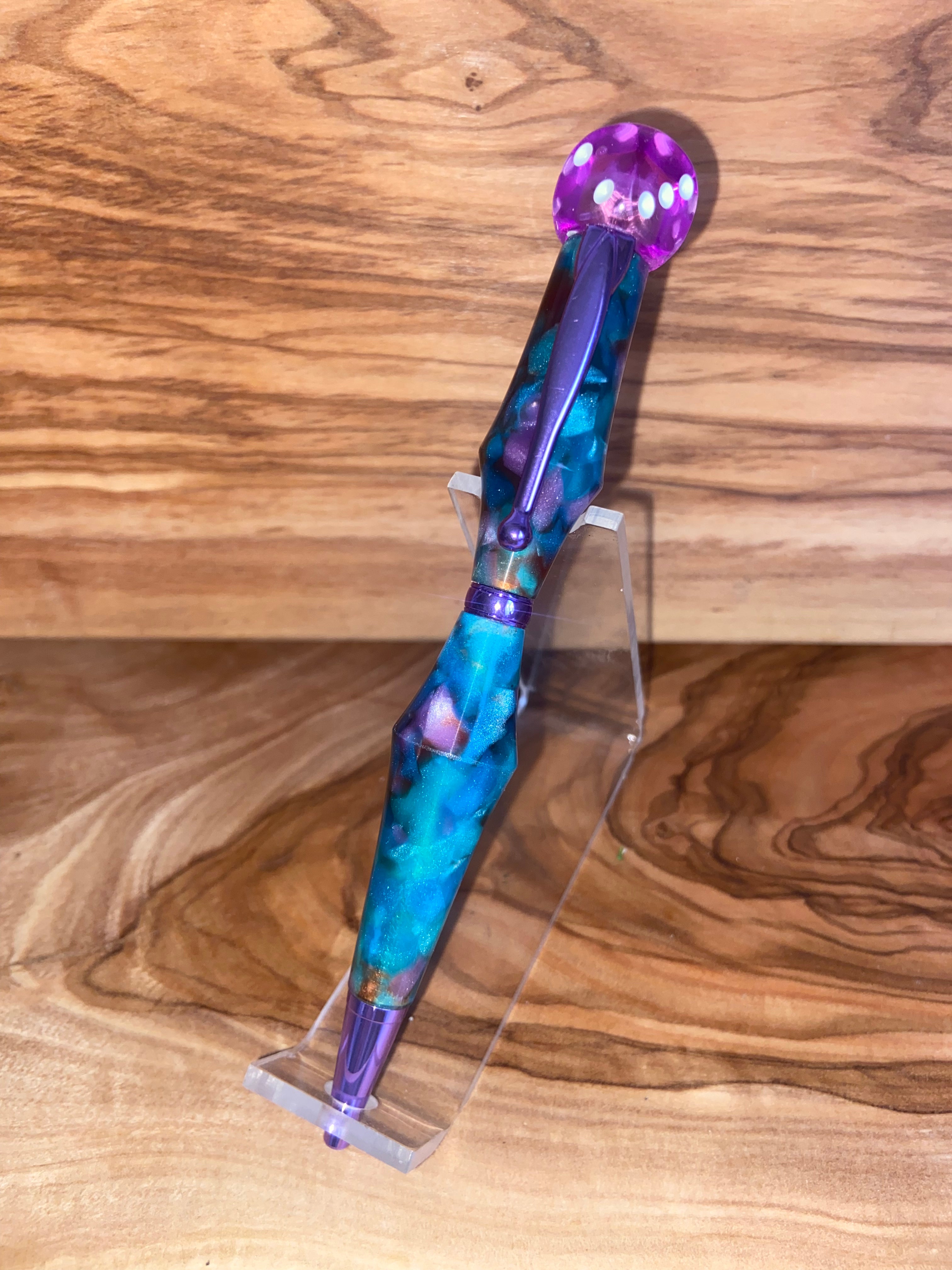 Roll of the Dice Lavender Slim Twist Pen