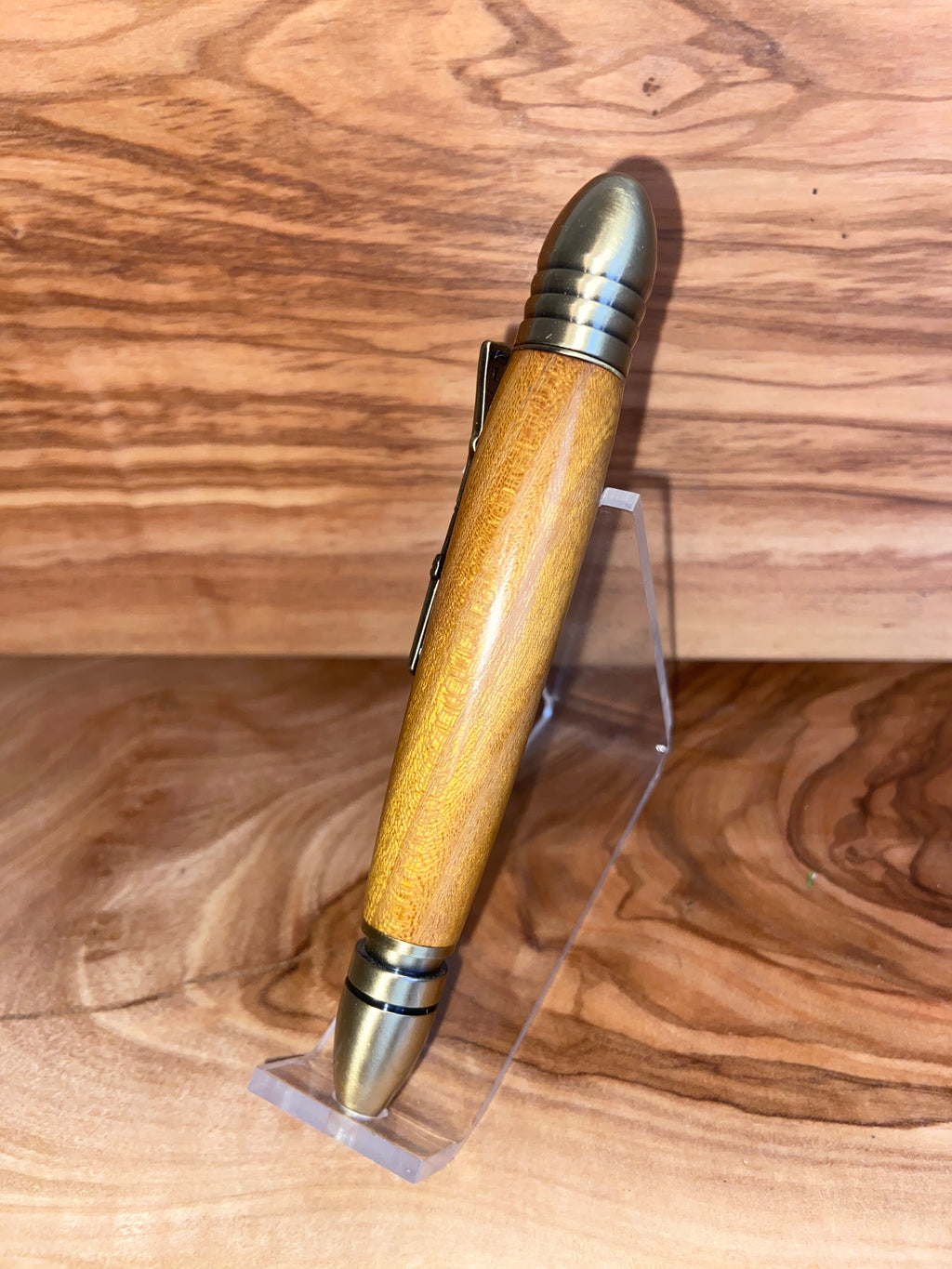 Civil War Themed Writing Pen - Osage Orange with Replica Bullet Design
