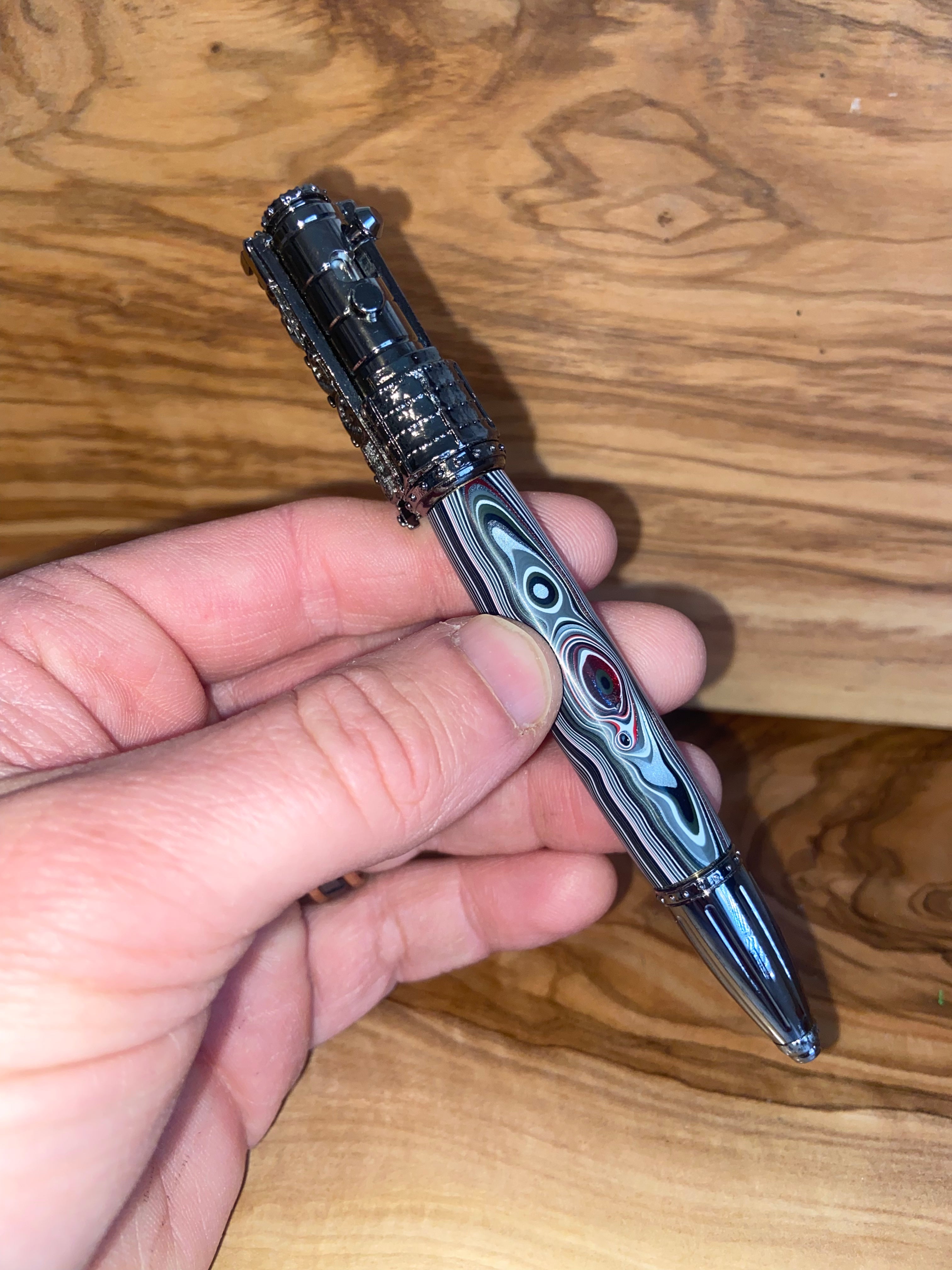 Fordite Steam Locomotive Bolt Action Train Pen