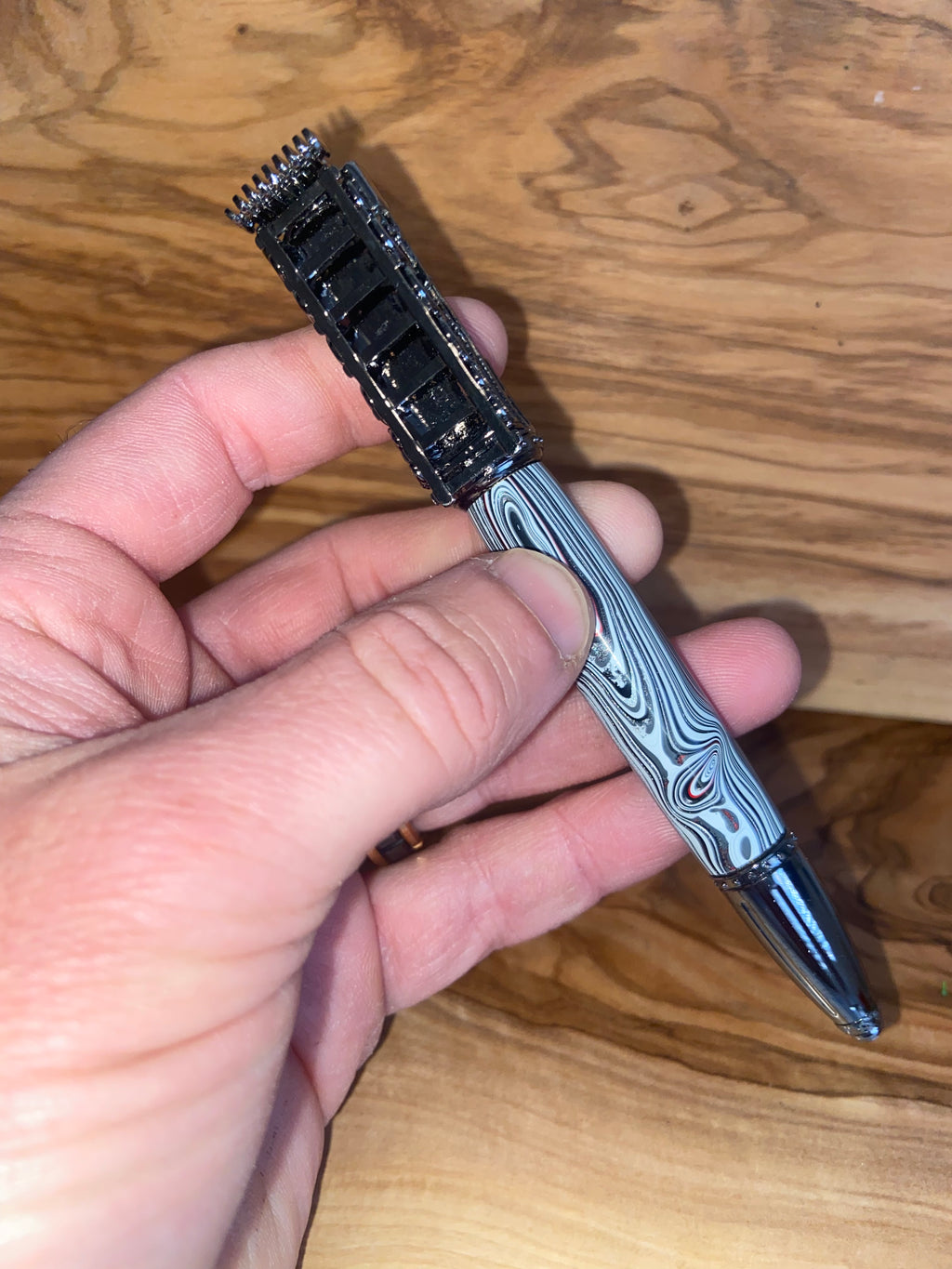 Fordite Steam Locomotive Bolt Action Train Pen